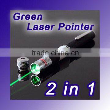 2 in 1 Green Laser Pointer & Kaleidoscopic morphing Effects Pen 50mW.E