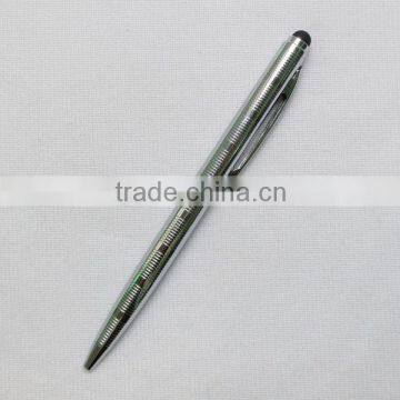 High Qualtiy Metal Stylus Pen Touch Screen Pen with Engraved Shining Silver Color Pen Barrel