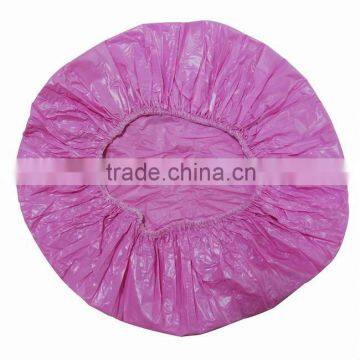 Popular item! blue strip printed lady luxury pvc bath shower cap