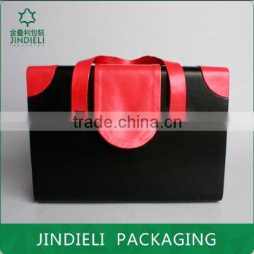 fashion design rend and black leather cosmetic gift box