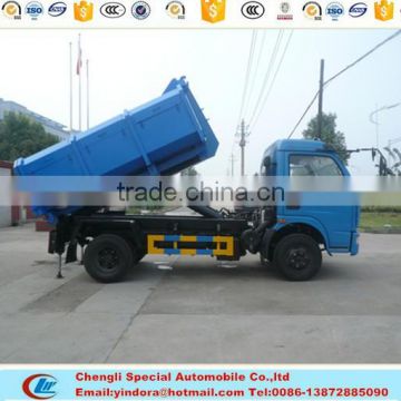 New coming dongfeng hook loader container garbage truck