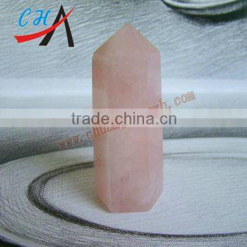 Natural Rose Quartz Crystal Point Pendants