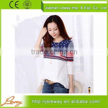 2014 NEW china factory wholesale women sleeve t-shirts , O-neck, fashion style