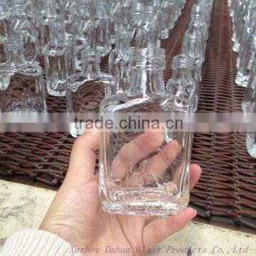 100ml high quality clear glass bottles for wine with lid