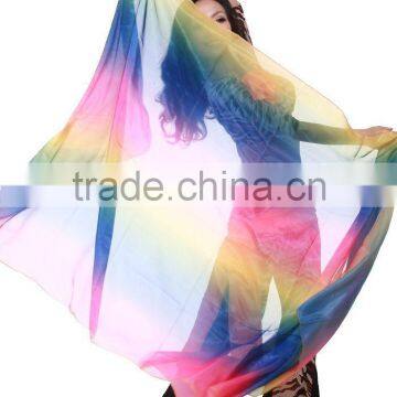 Gradient belly dance veil for belly dancers (SJ001)