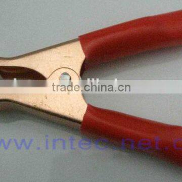 Jumper Wires Alligator Crocodile Roach Test Clip Plastic Handles Crocodile clips 80mm red color I00119