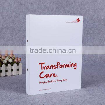 hard plastic binder metal clip file folder clamp file folder B4 size display folder with inner pocket
