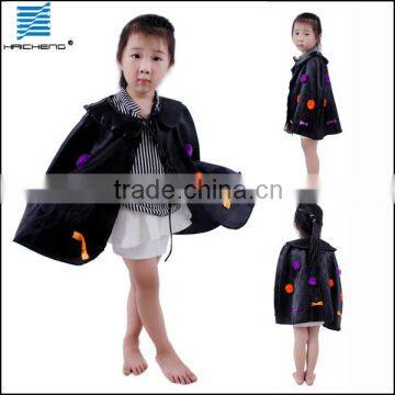 Halloween Party black Satin Cape Costumes for children