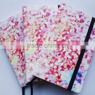 OEM custom design printed pu leather colorful journals
