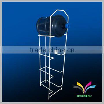 3 levels sturdy black flooring detachable metal water bottle rack