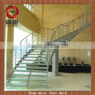 long gradient Stainless Steel glass Stairs