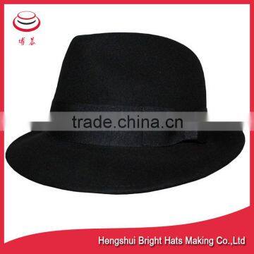 Small Jazz Fedora White Hat With Black Band photo-3