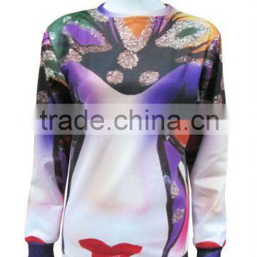 Custom sublimation sweaters&jersey sweatshirts,non hooded sweatshirts