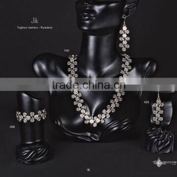 Ring Earring Bracelet Necklace Authentic Turkish Ottoman Design Jewelry Set Made in Turkey photo-4