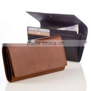 High quality ladies Purse with flap/ ladies leather wallet(SA8000, BSCI, ICTI, WCA accredited factory)