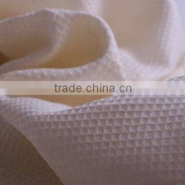 Waffle off-white linen fabric