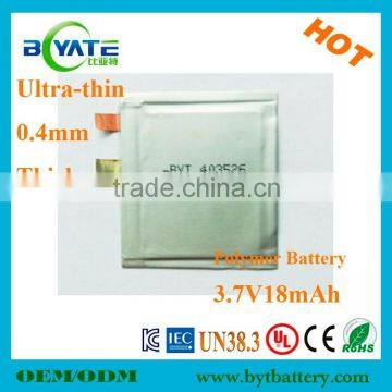 Ultra Slim 3.7V Rechargeable battery