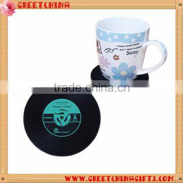 Round Promotional Custom PVC Record Coaster