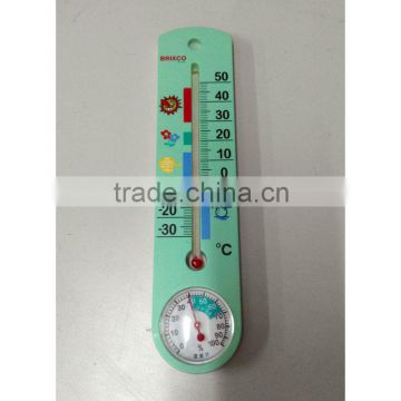 glass tube thermometer and bimetal hygrometer