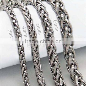  express hot sale wholesale silver gold two tone stainless steel braided chain