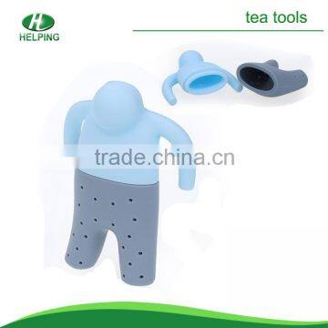 Mr.Tea Infuser Loose Tea Leaf Strainer Herbal Spice Silicone Filter Diffuser