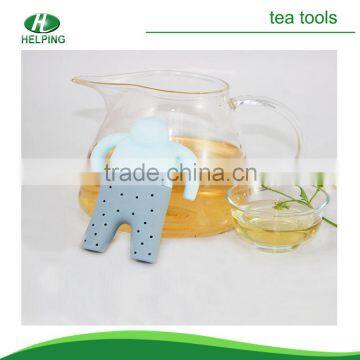 silicone Mr tea infuser/tea strainer/tea bag ,ceramic tea set