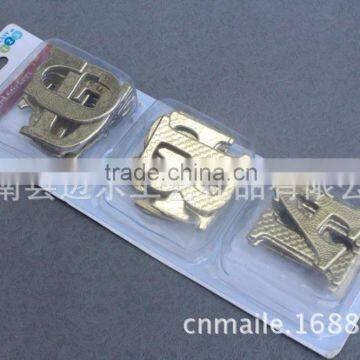 Eco-friendly DIY adhesive golden glitter letter sticker