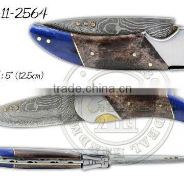 Damascus Steel Folding Knife DD-11-2564