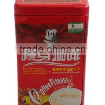 2014 new design metal rectangular coffee tin can