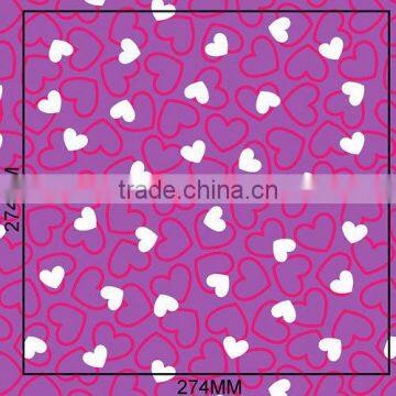 Beautiful lycra heart Print Knit Mesh Fabric for underwear shirt box evening wear