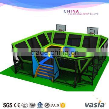 2016 New Vasia kids sky zone rectangule jumping trampoline park with basketball hoop for sale                        
                                                                                Supplier's Choice