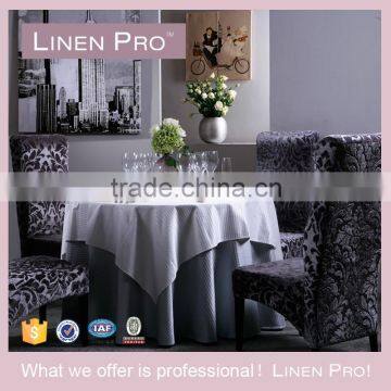 LinenPro Decorative 132" Round Table Cloth, Fancy Wedding Table Cloth