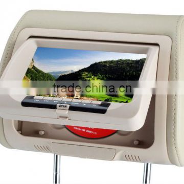 Car headrest dvd 7 inch with USB SD FM IR wireless games