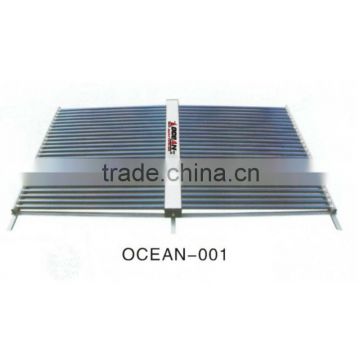 Sunny water horizontal type of non-pressurized solar collector, directly flow 50 vacuum tubes low pressure solar collectors