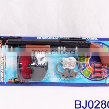 Funny boys toy cheap plastic police gun force toy set