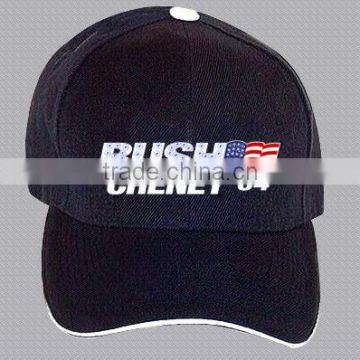 cheap&promotional blinking fiber optic black embroidery baseball cap with built-in led