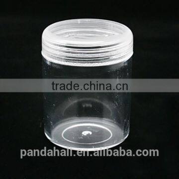 3.9x5cm Clear Column Shaped Plastic Small Container with Lip for Beads(CON-T0AGP)