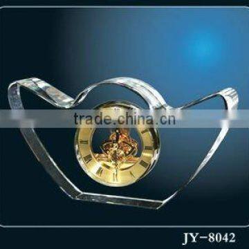 New year gift Crystal time clock from China Factory on table decoration