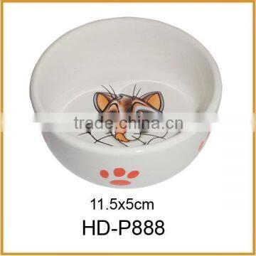 cheap round ceramic pet bowl feeders for cat bowls
