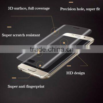 Full Cover Clear Screen Protector 0.2mm 3D Curved Toughened Film Guard Tempered Glass For Samsung Galaxy S6 Edge Plus photo-6