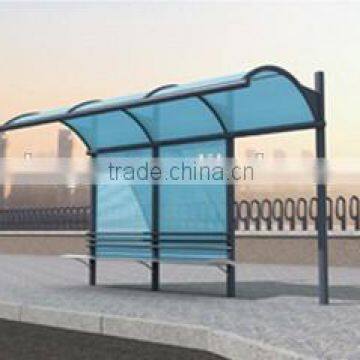 High Quality Aluminum Bus Stop Shelter Design in High Quality for Public Equipment