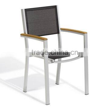 Classic Stainless Steel Teak Chair-Stackable Chair