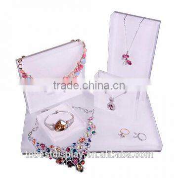 luxury frosted countertop acrylic jewelry display,jewelry display stand,jewelry display set