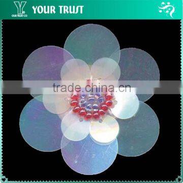 Width 5.0 Centimeter Flower Custom Wholesale Sequin Applique Patches