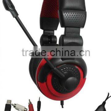 2013 new product Hot selling wired headset for PS3/ XBOX360/ WII / Mac/ PC