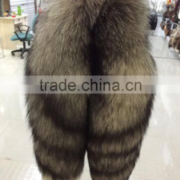 wholesale price fox fur tail scarf /fox fur shawl