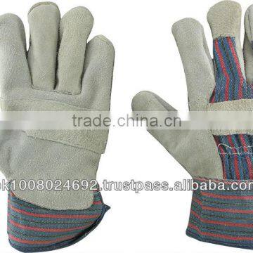 cow split leather working gloves