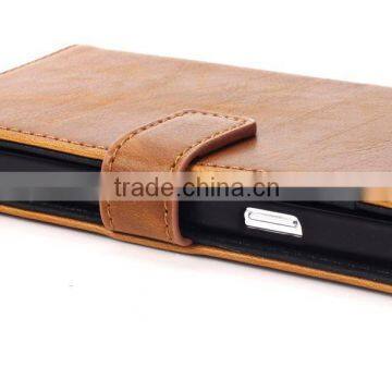 Factory Promotionable Crazy Horse Pattern Leather With Card Bag And Support Stand Cell Case For Samsung S5 photo-2
