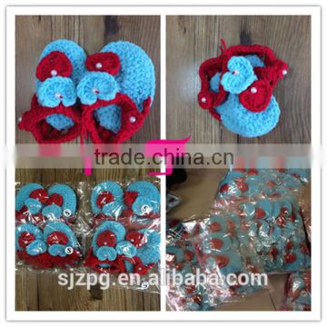 High Quality Crochet Pattern Baby Sandals, knitted baby girls sandals