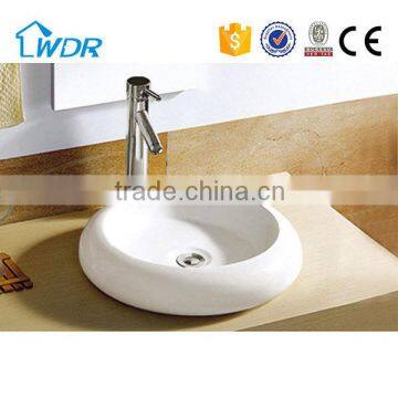 Luxury new design round ceramic washing hand art basin